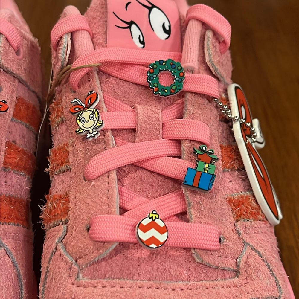 Adidas Forum Low CL The Grinch Shoes Sneakers new pink ID8895 Women’s Size 8 - Picture 8 of 16